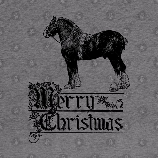 Merry Christmas with Draft Horse by Biophilia